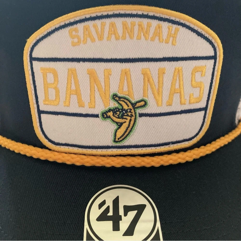 Savannah Bananas 47 Brand SnapBack Rope Hat OSFA Adjustable Mesh Back Trucker - Picture 2 of 11